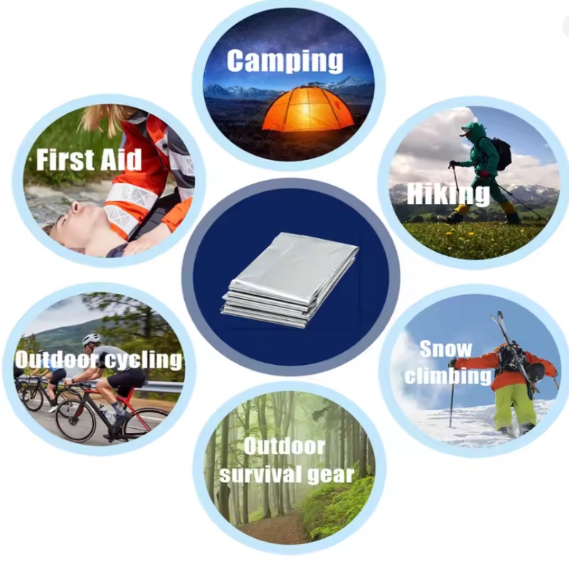 Emergency Mylar Tent - Tragbares 2-Personen-Notfall-Überlebenszelt, wasserdichtes, winddichtes Mylar-Thermo-Notfallzelt für