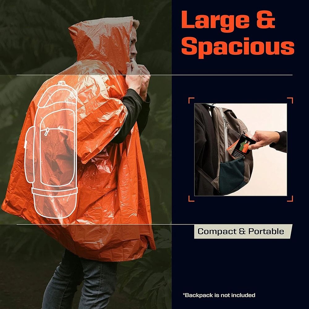 1 Stück Wander-Reisezelt Regen – Emergency Poncho Rain Bewertung und Preis